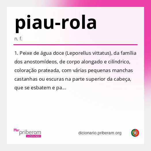 Significado de piau-rola