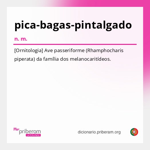 Significado de pica-bagas-pintalgado