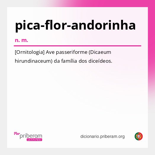 Significado de pica-flor-andorinha