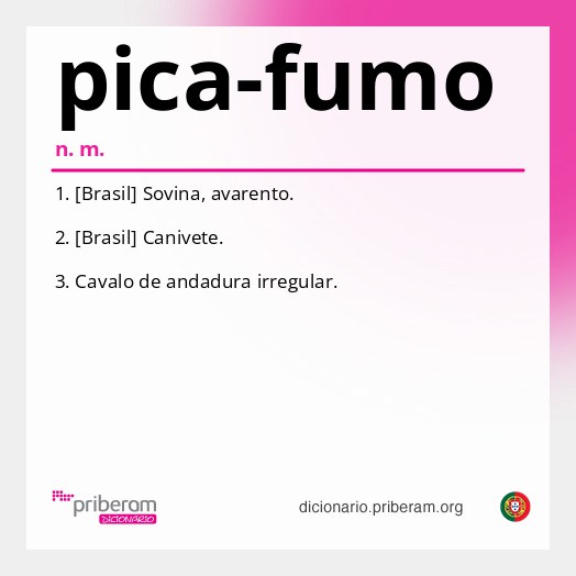 Significado de pica-fumo