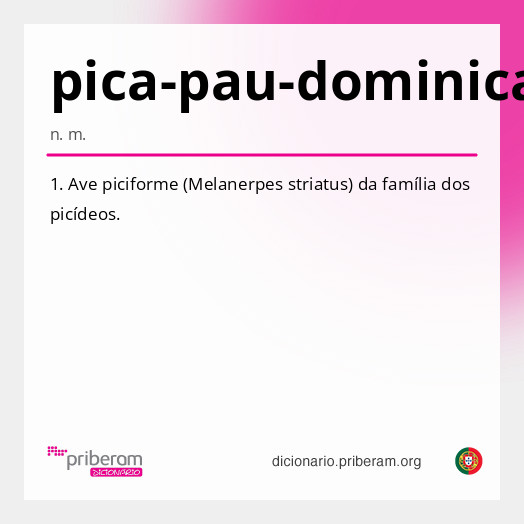 Significado de pica-pau-dominicano