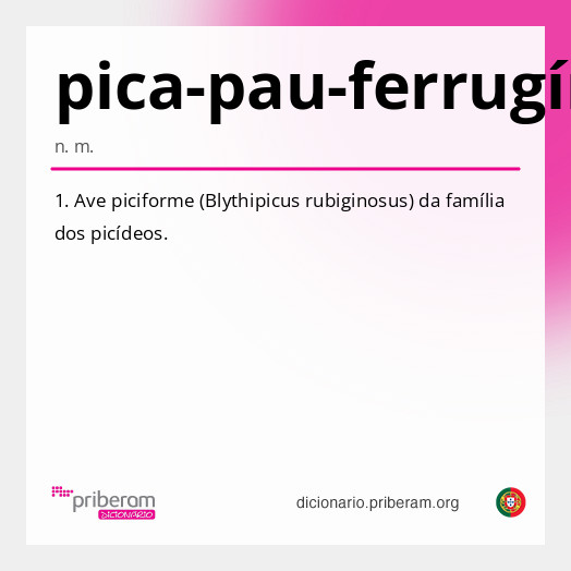 Significado de pica-pau-ferrugíneo