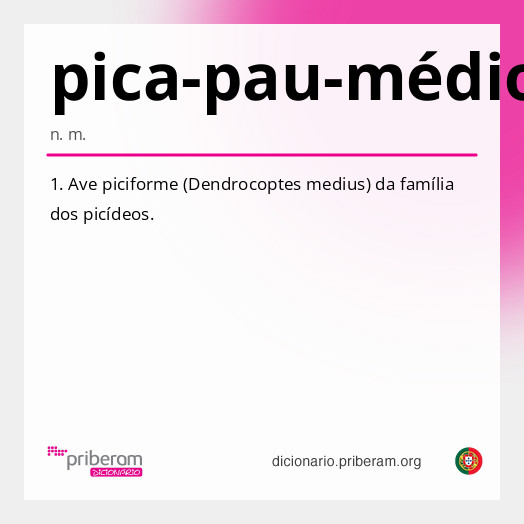 Significado de pica-pau-médio