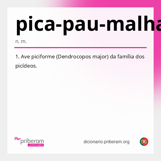 Significado de pica-pau-malhado