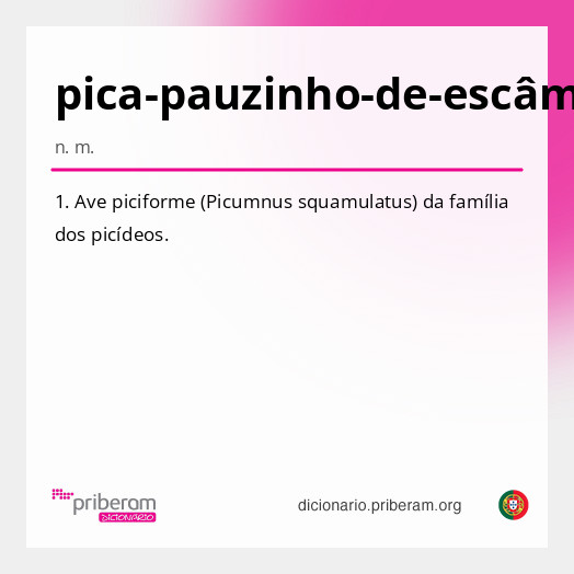 Significado de pica-pauzinho-de-escâmulas