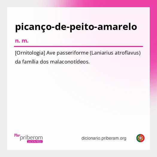 Significado de picanço-de-peito-amarelo