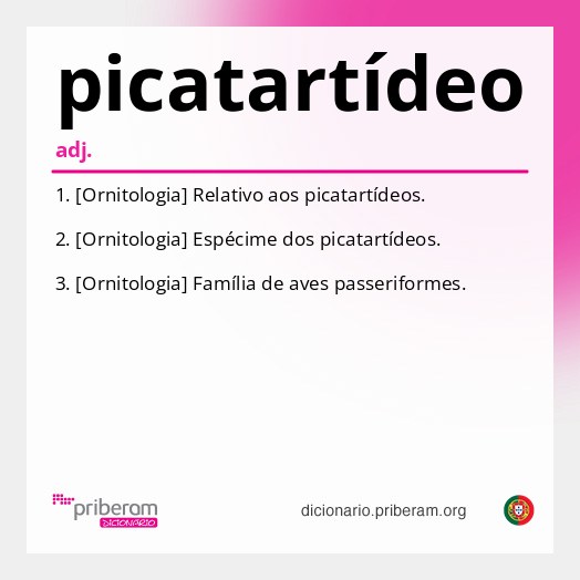 Significado de picatartídeo