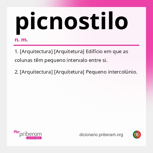 Significado de picnostilo