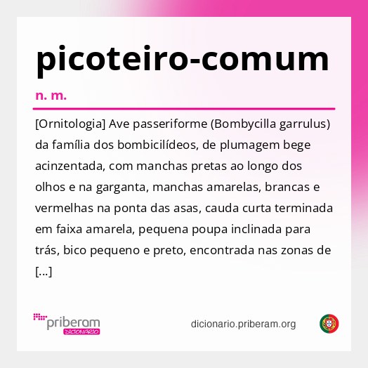 Significado de picoteiro-comum