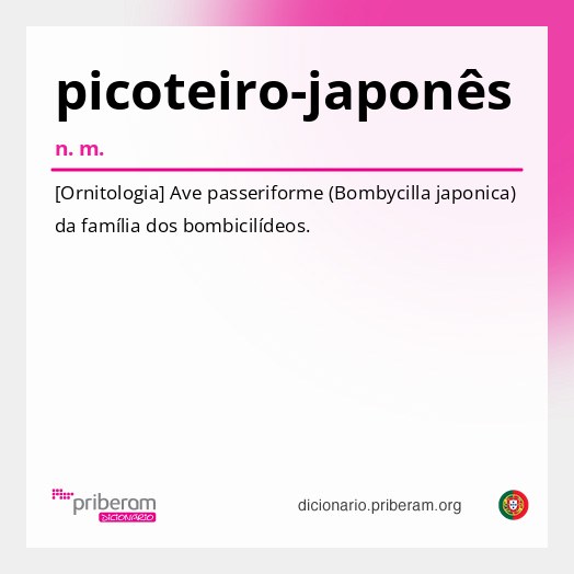 Significado de picoteiro-japonês