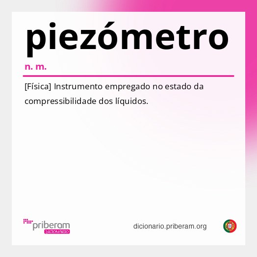 Significado de piezómetro