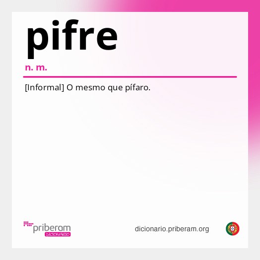 Significado de pifre