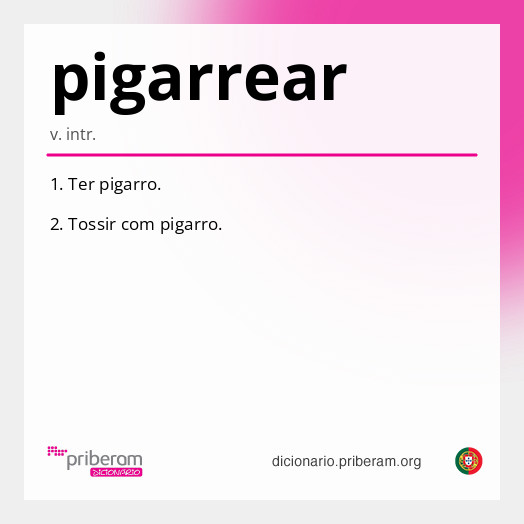 Significado de pigarrear
