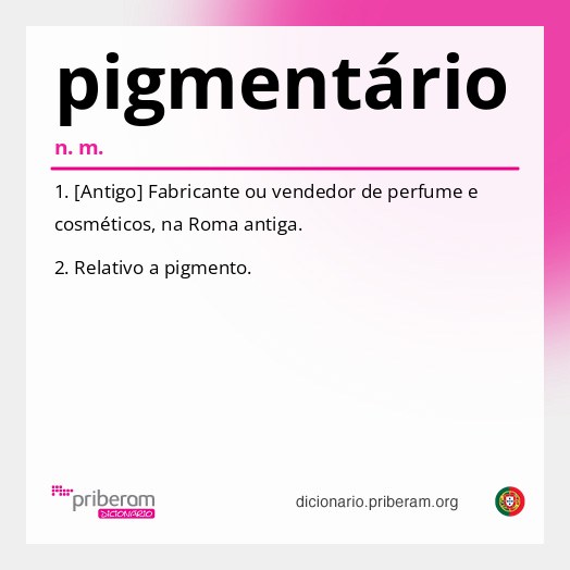 Significado de pigmentário