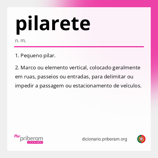 Significado de pilarete