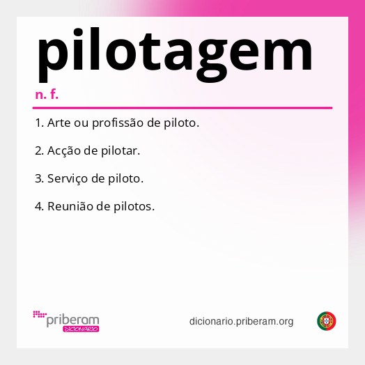 Significado de pilotagem