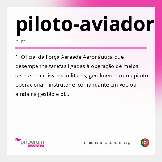 Significado de piloto-aviador