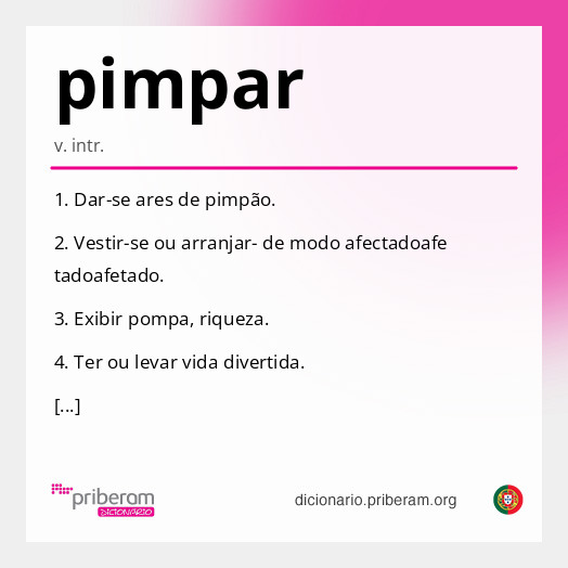 Significado de pimpar