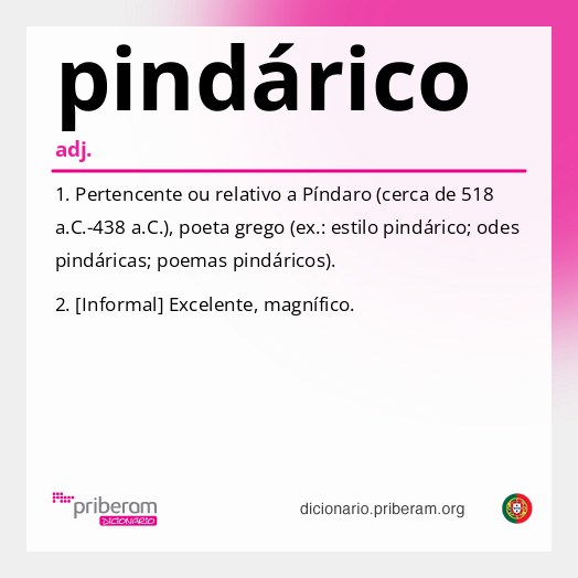 Significado de pindárico