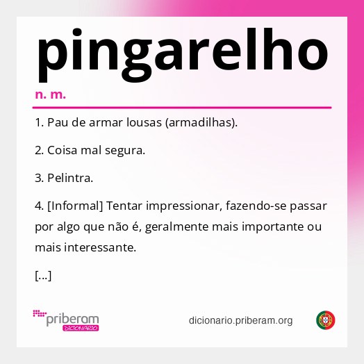 Significado de pingarelho