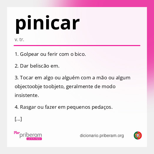 Significado de pinicar