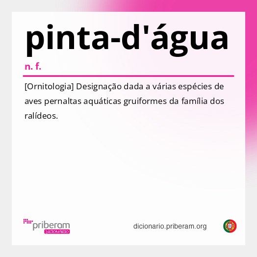 Significado de pinta-d'água