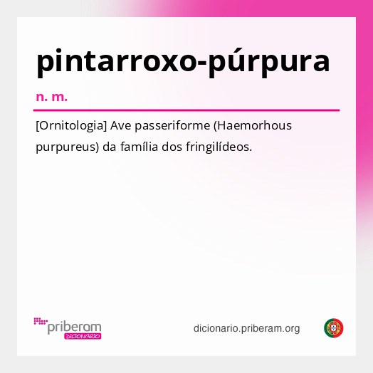 Significado de pintarroxo-púrpura
