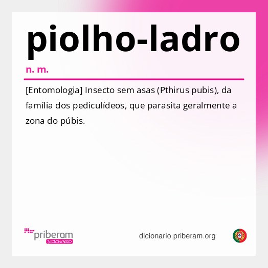 Significado de piolho-ladro