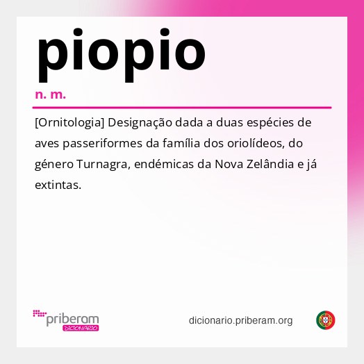 Significado de piopio