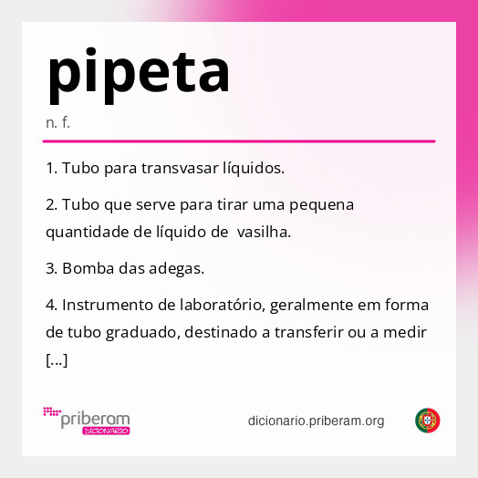 Significado de pipeta