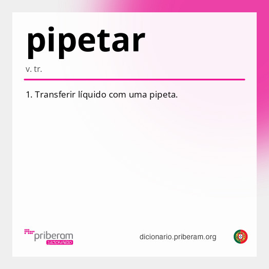 Significado de pipetar