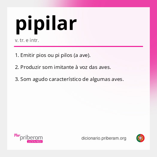 Significado de pipilar