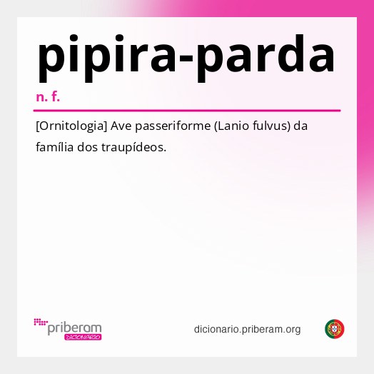 Significado de pipira-parda