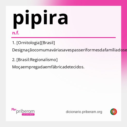 Significado de pipira