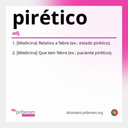 Significado de pirético