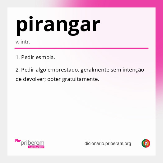Significado de pirangar