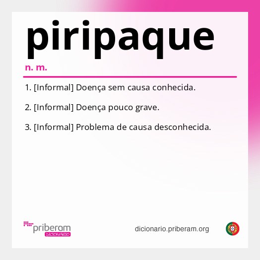 Significado de piripaque