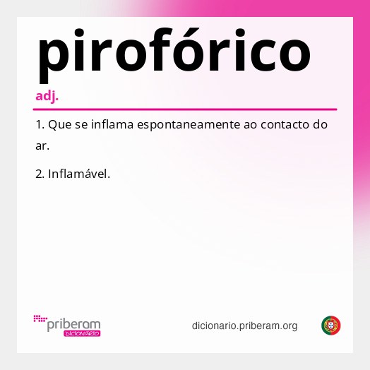 Significado de pirofórico