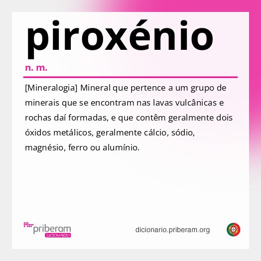 Significado de piroxénio