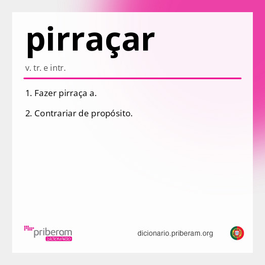 Significado de pirraçar