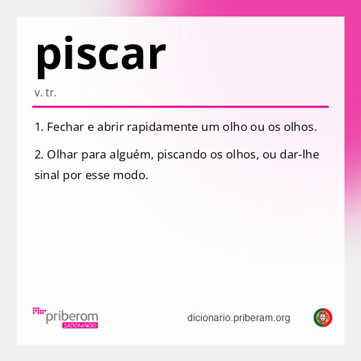 Significado de piscar