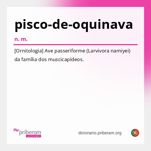 Significado de pisco-de-oquinava