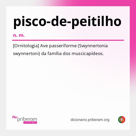 Significado de pisco-de-peitilho