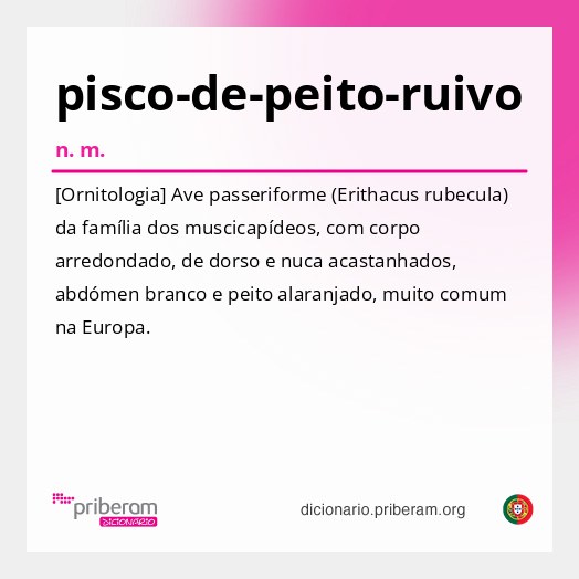 Significado de pisco-de-peito-ruivo