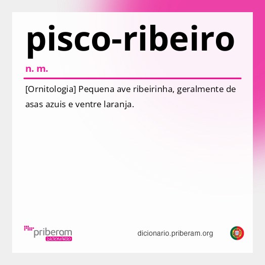 Significado de pisco-ribeiro
