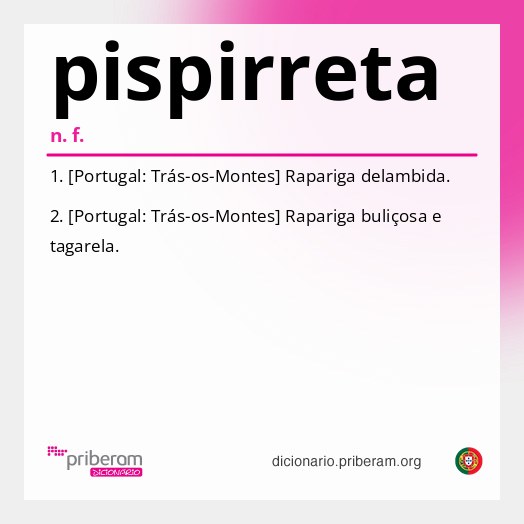 Significado de pispirreta