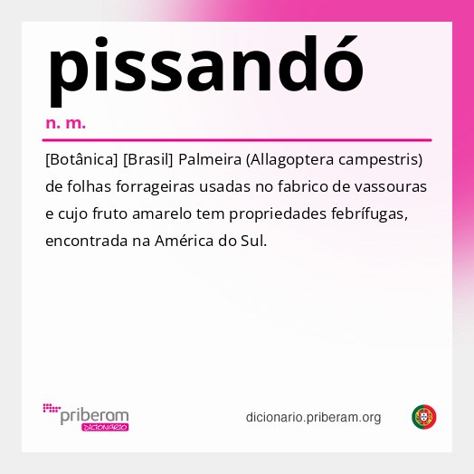 Significado de pissandó