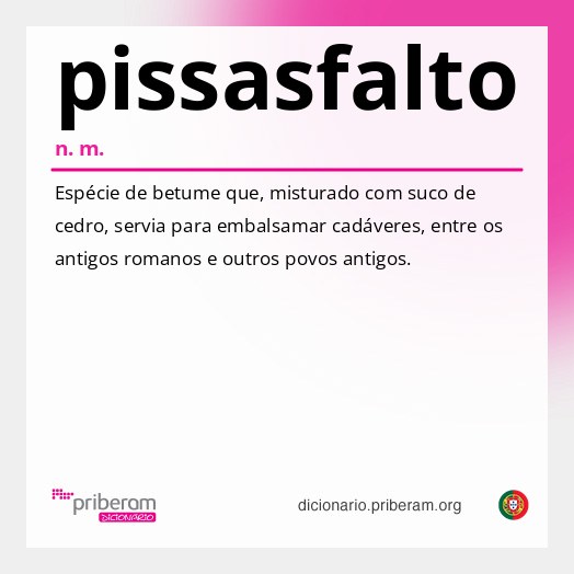 Significado de pissasfalto