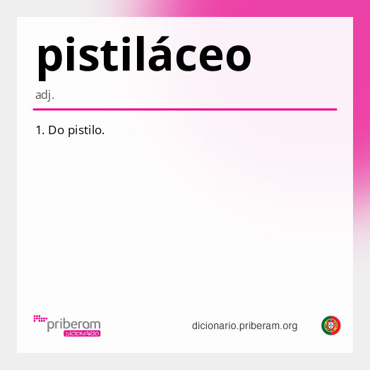 Significado de pistiláceo