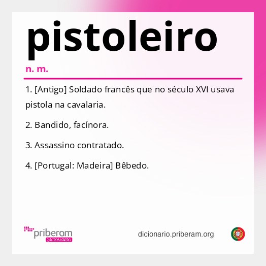 Significado de pistoleiro